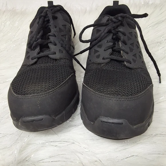 Reebok Men's sublime cushion Atletic work sneakers shoes black size 10 /